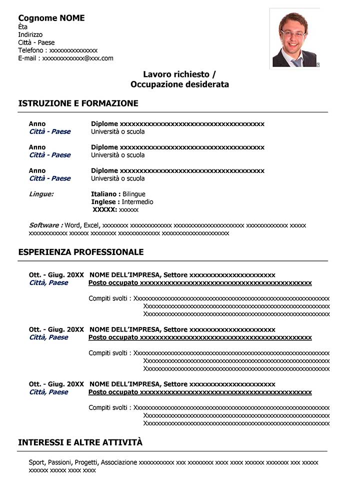 curriculum-vitae-classico-nero